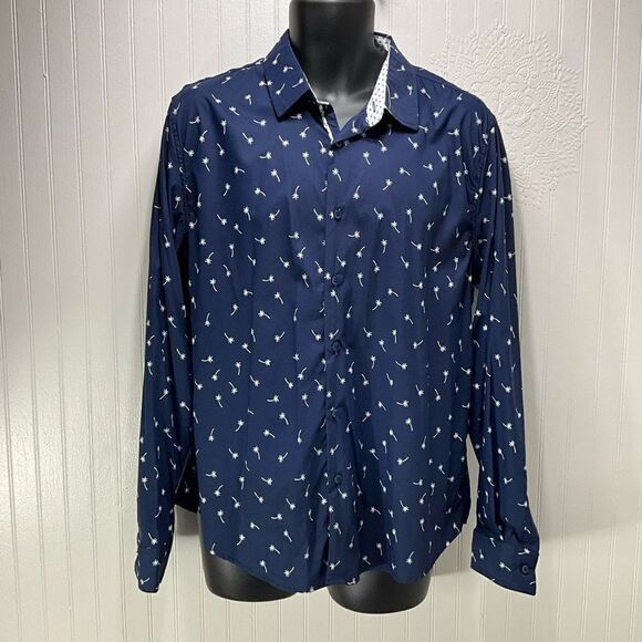 PAPER DENIM & CLOTH Palm Tree Long Sleeve Shirt - Picture 1 of 4